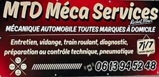 Carte de visite MTD Meca Services - Marc Richet mécanicien à domicile La Réole